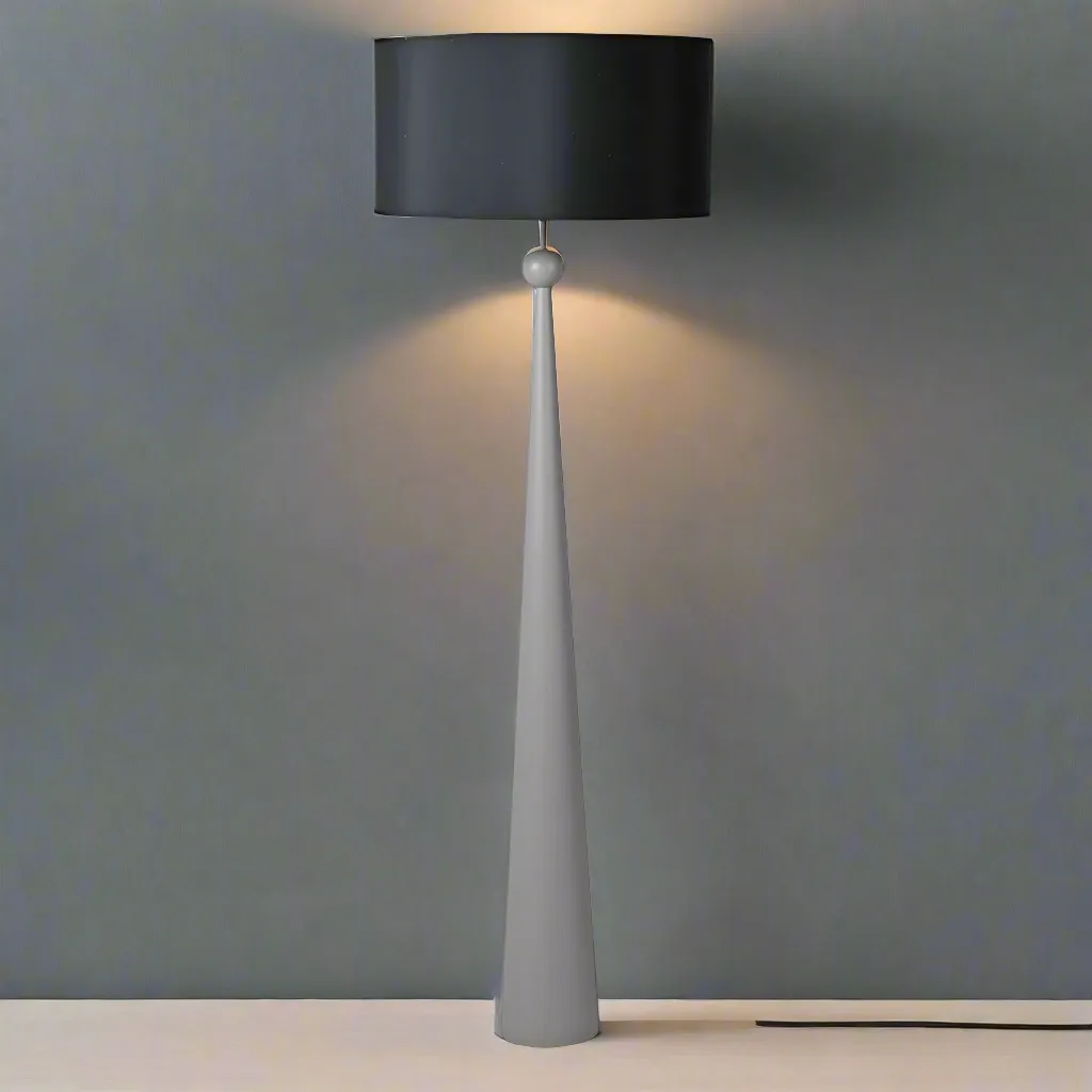 Grey Painted Floor Lamp 155 cm