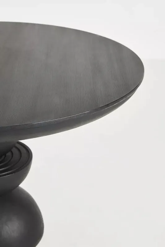 Handmade Round Designer Black Color Dining Table