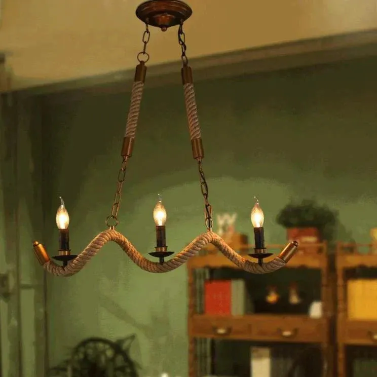 Handmade Vintage Pendant Lights Loft Rope Pendants Lamps Industrial Retro Edison Lamp Lustres De Teto Suspension For Kitchen