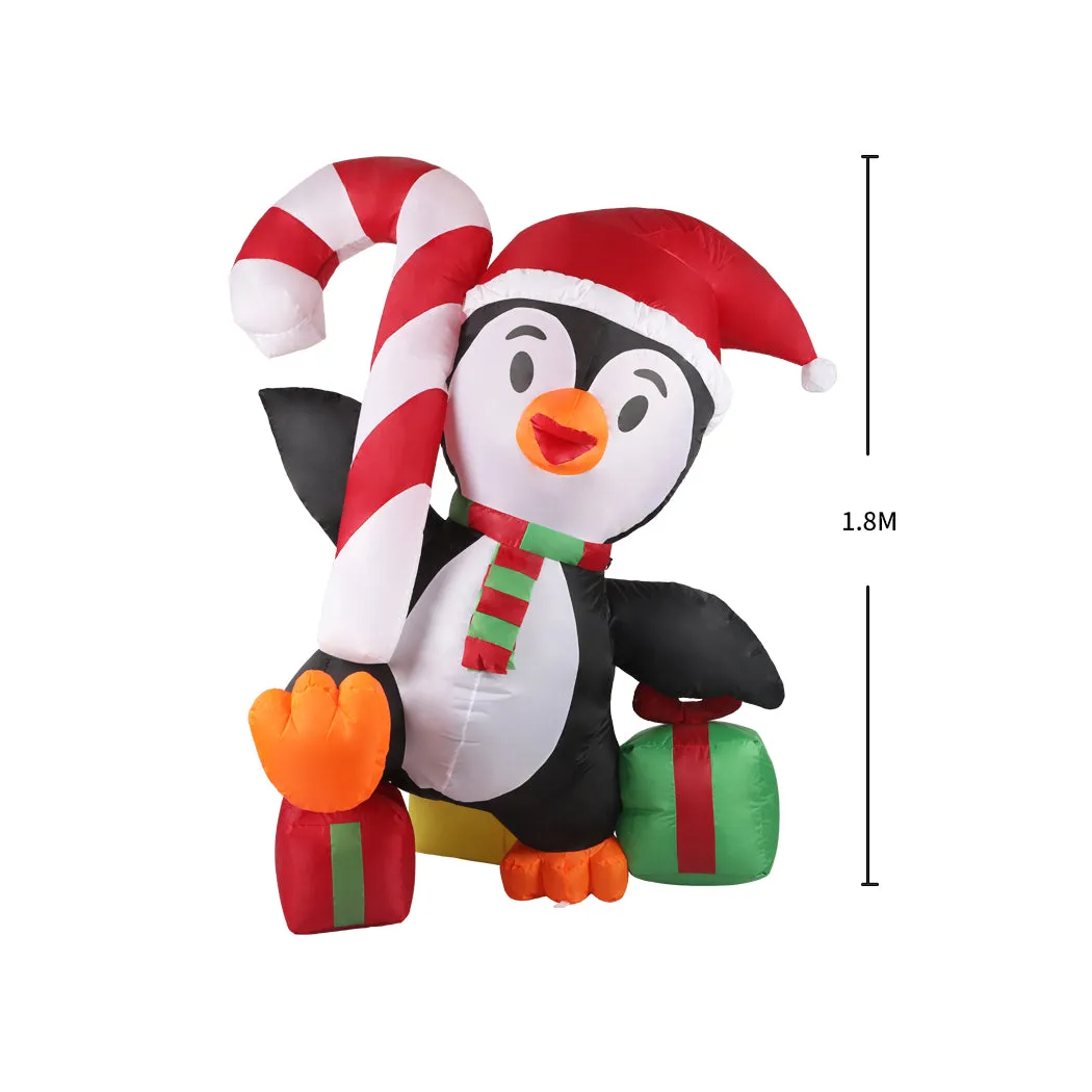 Happy Penguin Christmas Inflatable Xmas Decorations - 1.8M