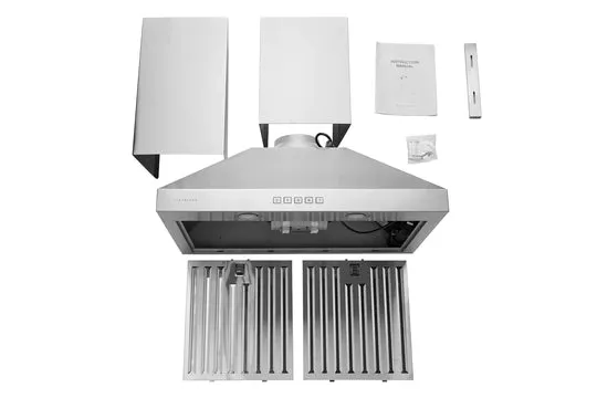 Hauslane 30" Chef  WM-530SS-30P 860 CFM Convertible Stainless Steel Wall-Mounted Range Hood