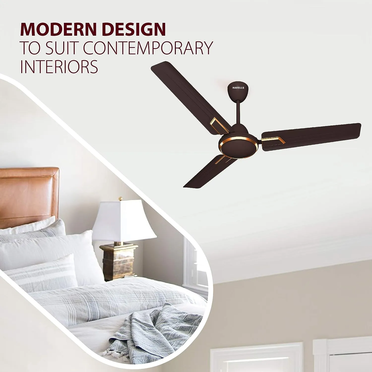 Havells Andria 1200mm Sweep Dust Resistant Ceiling Fan (Espresso Brown)