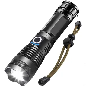 High Lumen LED Rechargeable Super Bright Torch Flashlight-18CM