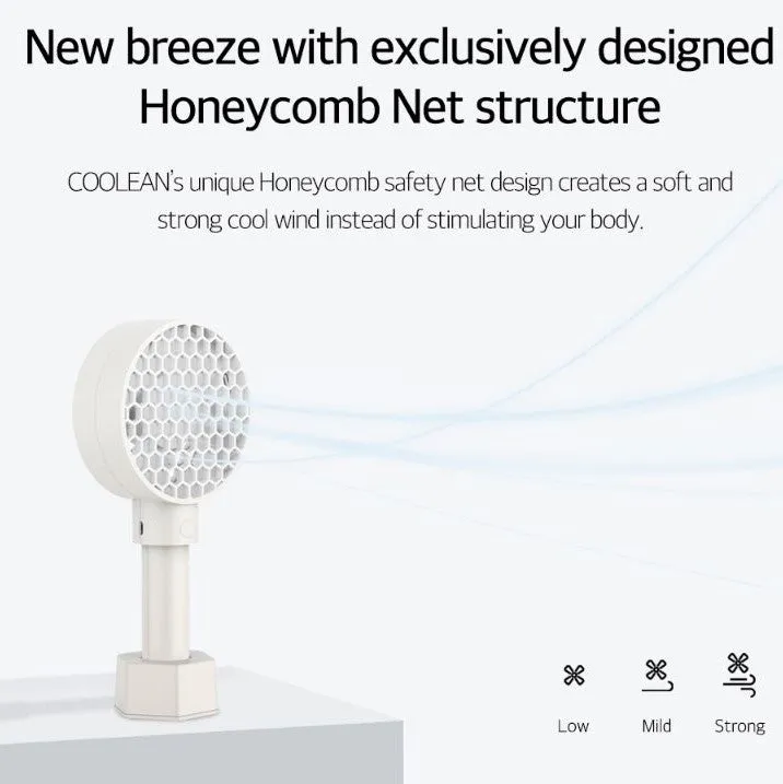 Honeycomb Faced Panel Handy Mini Fan with Cradle