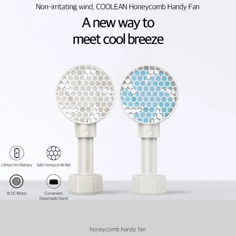 Honeycomb Faced Panel Handy Mini Fan with Cradle