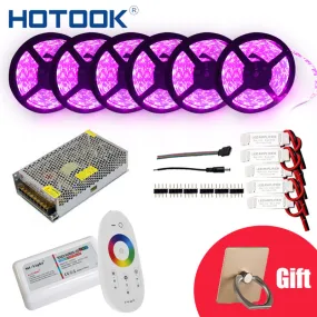 HOTOOK LED Strip 10m 20m 25m 30m12V RGB RGBW Set Waterproof 5050 Flexible 300LED stripe 5m IP65 diode tape LED Rope Ribbons Kit