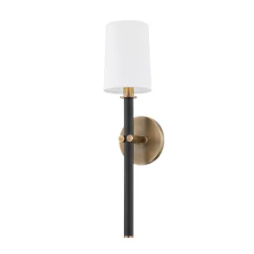 Hudson Valley Lighting Belvedere Wall Light – Patina Brass and Black