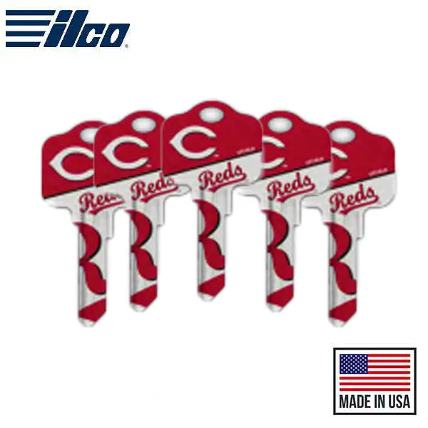 Ilco - MLB TeamKeys - Key Blank - Cincinnati Reds - KW1 (5 Pack)