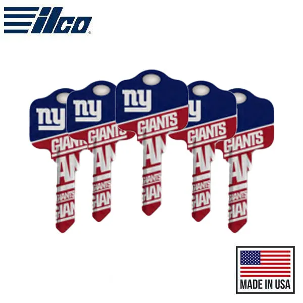 Ilco - NFL TeamKeys - Key Blank - New York Giants - KW1 (5 Pack)