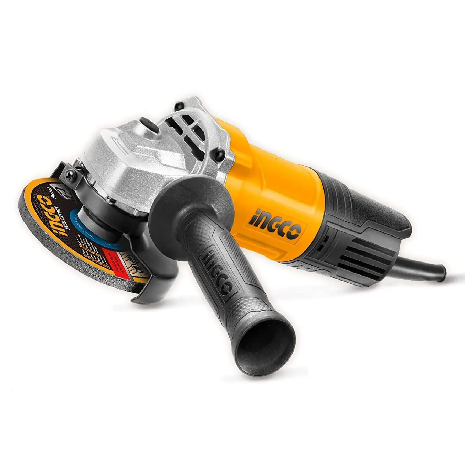 INGCO Angle Grinder, 100mm | 750W | 12000 RPM Power Grinder, Electric Metal Grinder with 1pcs Auxiliary Handle AG750282