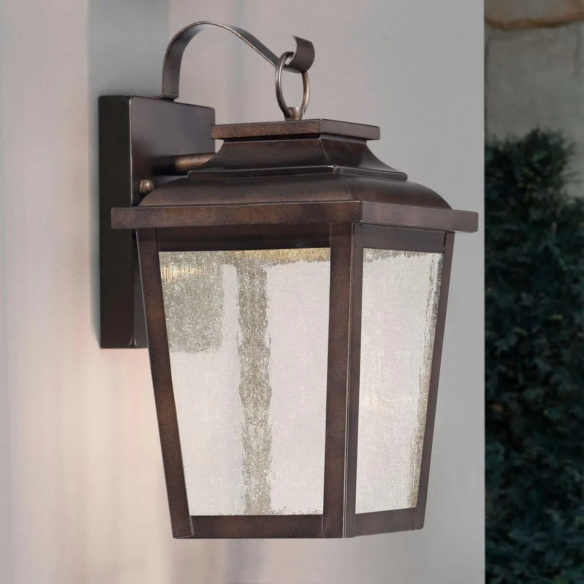 Irvington Manor 17 in. LED Outdoor Wall Lantern Bronze Finish