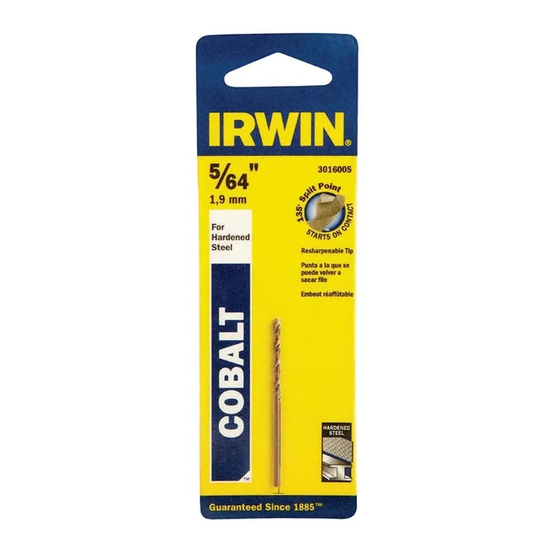 Irwin 5/64 in. X 2 in. L Cobalt Alloy Steel Drill Bit Straight Shank 1 pc