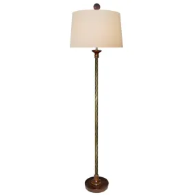 Jade and Brass Floor Lamp