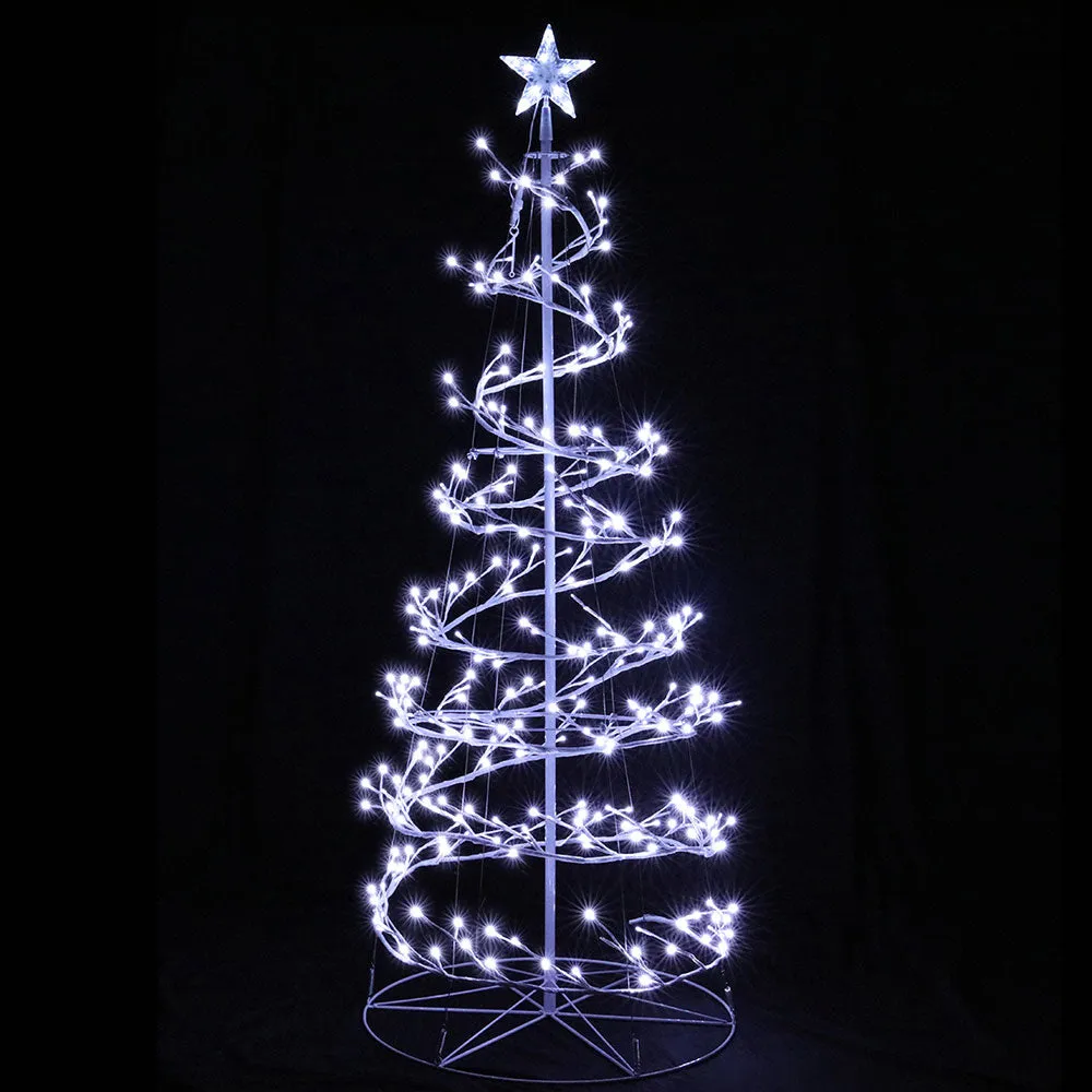 Jingle Jollys Christmas Tree 1.8M 320 LED Xmas Cold White Lights Optic Fibre