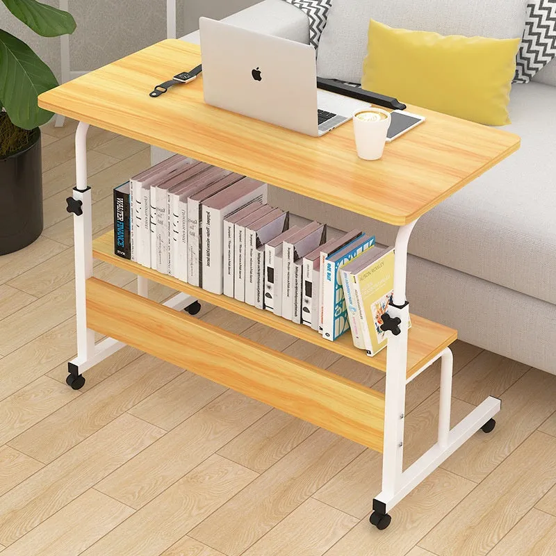 Kawachi Multipurpose Portable Height Adjustable Studying Bedside Table Bookshelf Storage KW28-Beige