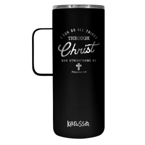 Kerusso 22 oz Stainless Steel Mug With Handle I Can Do All Things