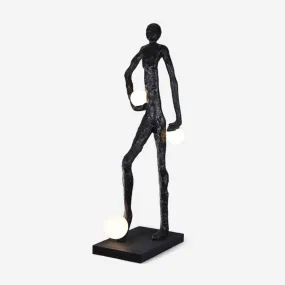 Kicking Ball Sculpture Character Floor Lamp