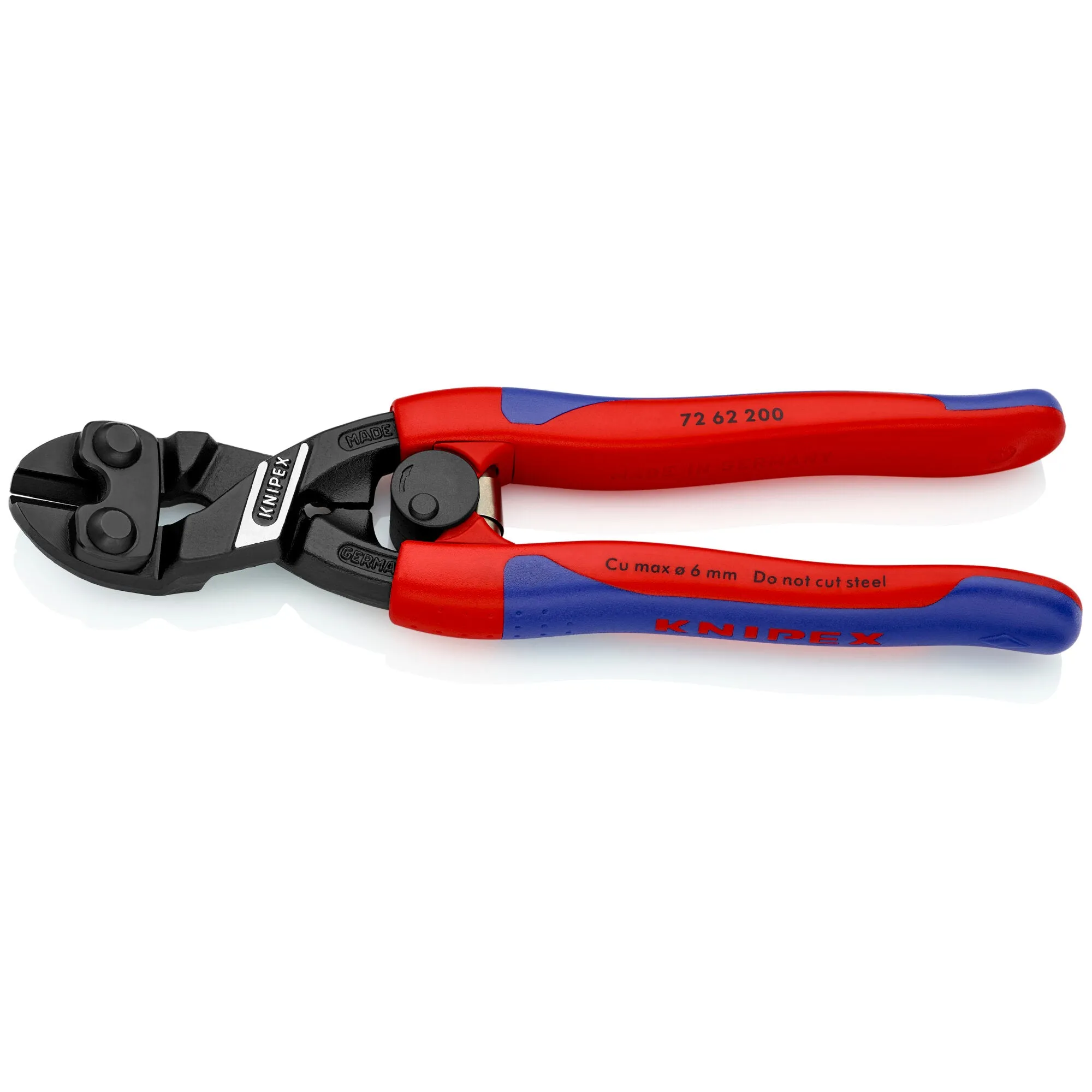 Knipex 72 62 200 8" High Leverage Flush Cutter for Plastic and Soft Metal