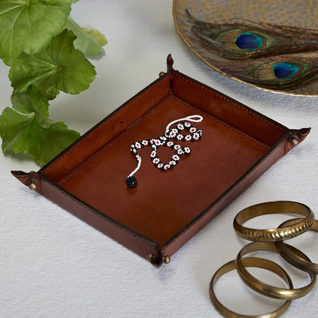 Leather Coin Tray - Personalise The Centre