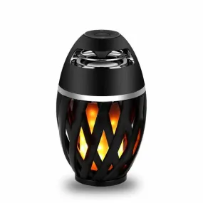 LED Flame Atmosphere Table Lamp Bluetooth Speaker - Portable Night Lights Touch Control