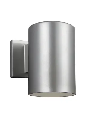 LED Outdoor Wall Lantern from the Outdoor Cylinders Collection in Painted Brushed Nickel Finish by Visual Comfort Studio