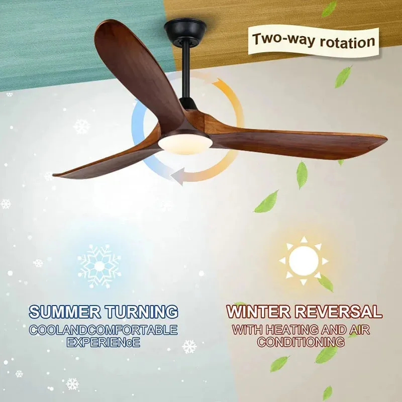 Lux Waterproof Modern Patio Hanging Ceiling Fan with Light