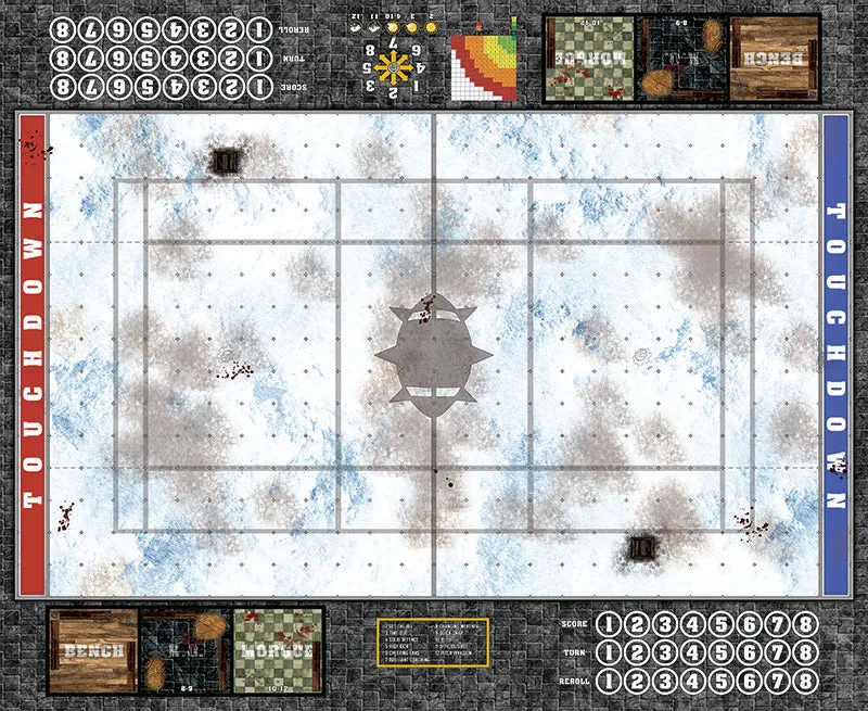 Mats by Mars:  Winter's Wrath Fantasy Football Play Mat / Pitch