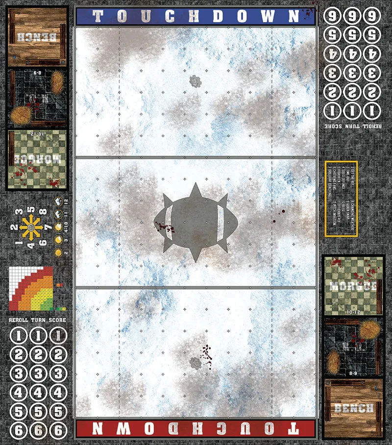 Mats by Mars:  Winter's Wrath Fantasy Football Play Mat / Pitch