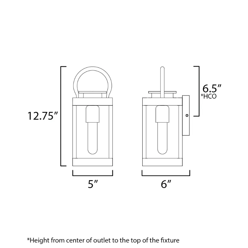 Maxim 40312 Nassau Vivex 1-lt 13" Tall Outdoor Wall Lantern