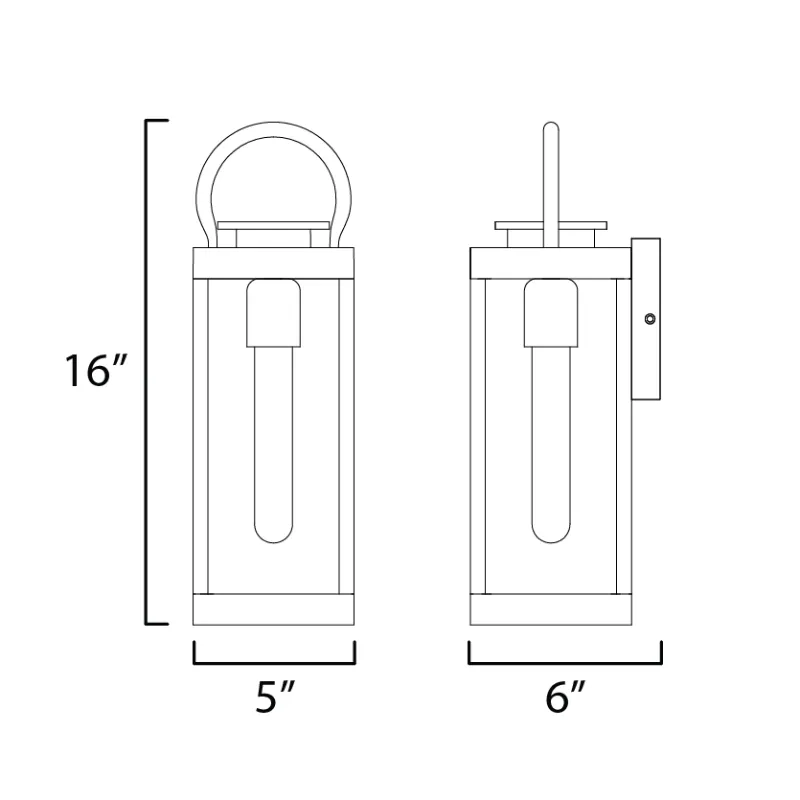 Maxim 40314 Nassau Vivex 1-lt 16" Tall Outdoor Wall Lantern