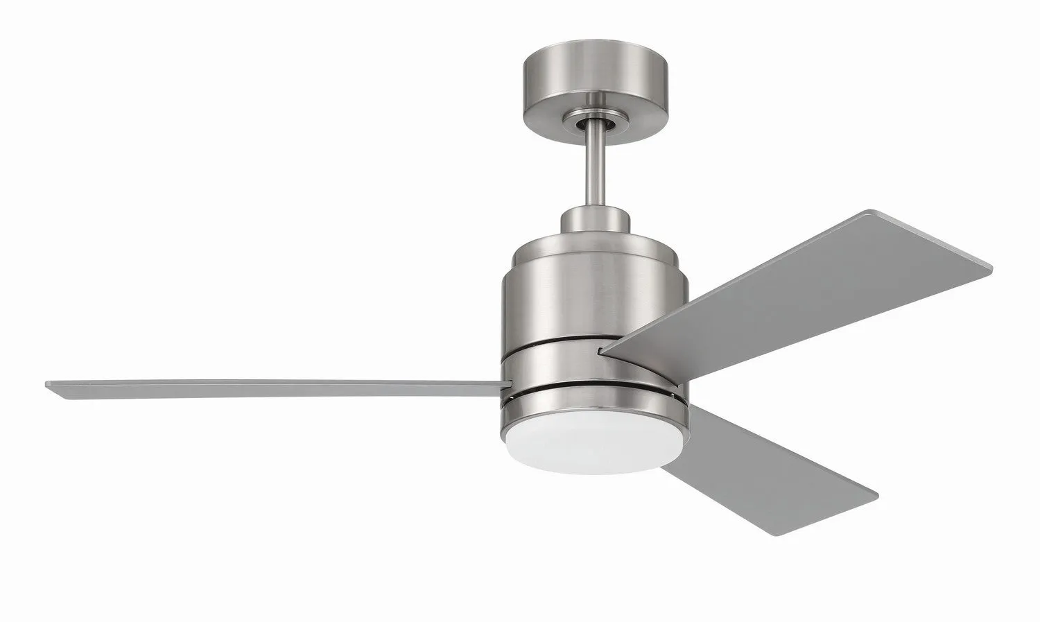 McCoy 3 Blade 42" Ceiling Fan in Brushed Polished Nickel