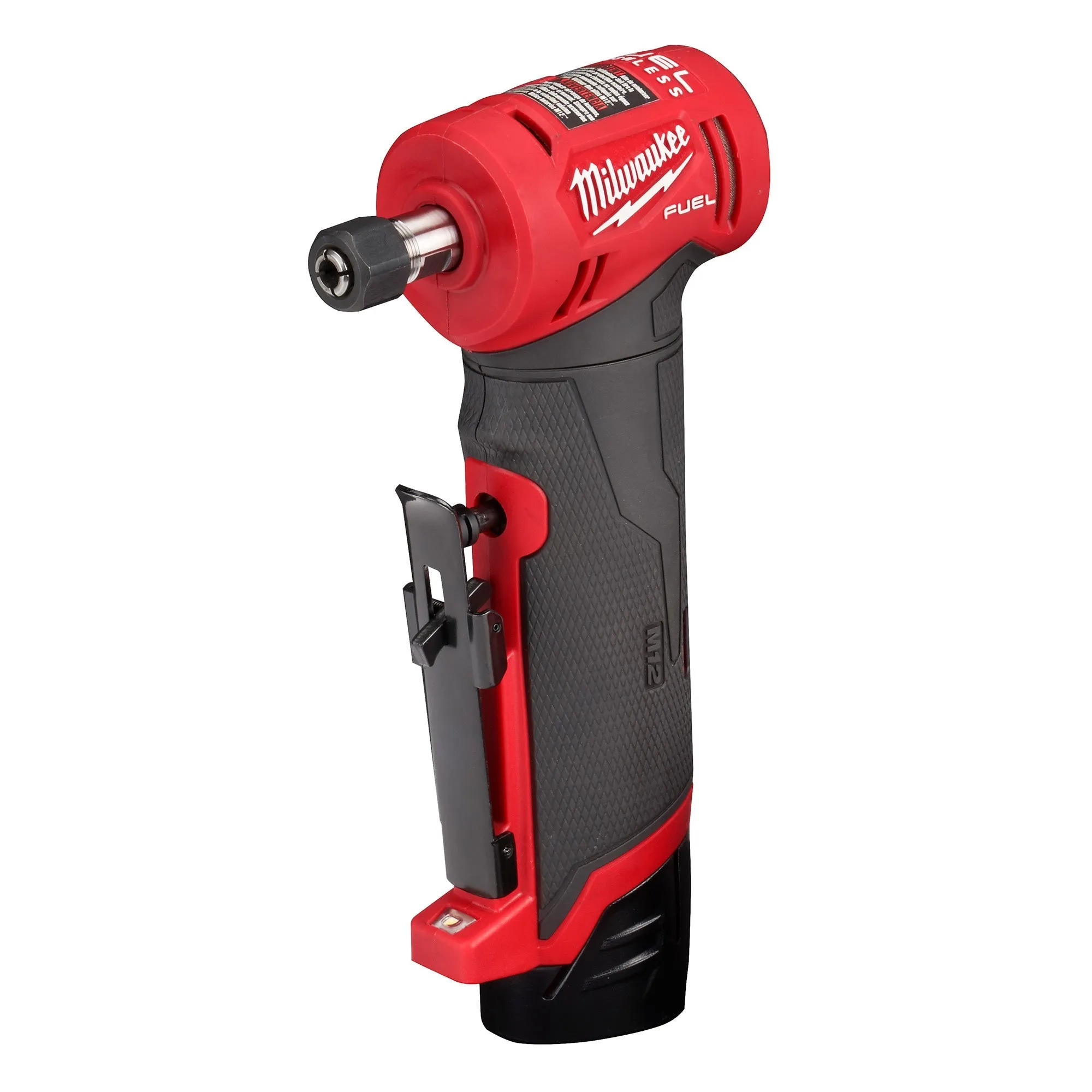 Milwaukee 2485-22 M12 FUEL Lithium-Ion Brushless Cordless 1/4" Right Angle Die Grinder Kit, 2.0 Ah