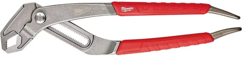 Milwaukee 48-22-6212 V-Jaw Plier, 12 in OAL, 2-3/4 in Jaw Opening, Red Handle, Comfort-Grip Handle, 1/4 in W Jaw :CD: QUANTITY: 1