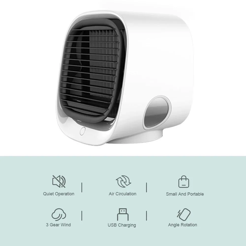 Mini Air Conditioner Air Cooler Fan With LED Night Light