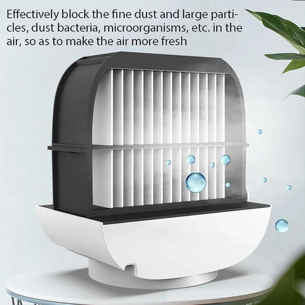 Mini Air Conditioner Air Cooler Fan With LED Night Light