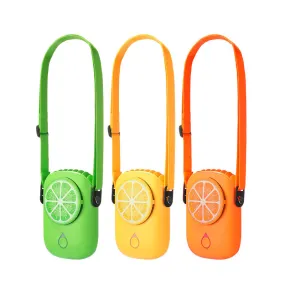 Mini fan hanging neck portable cool portable USB charging student