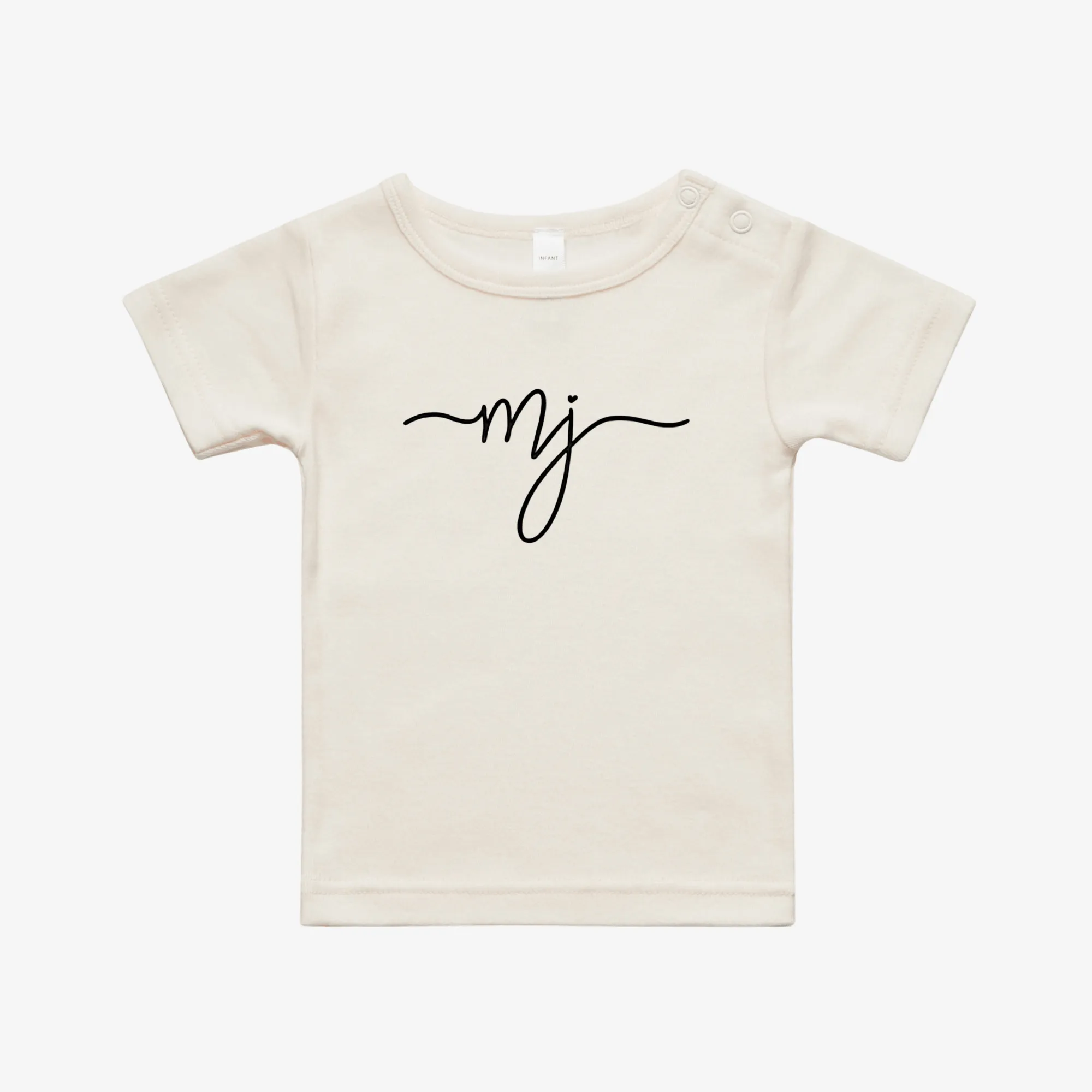 MJ | GIRLS | Organic Cotton Tee - Dust & Black