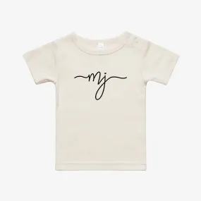 MJ | GIRLS | Organic Cotton Tee - Dust & Black