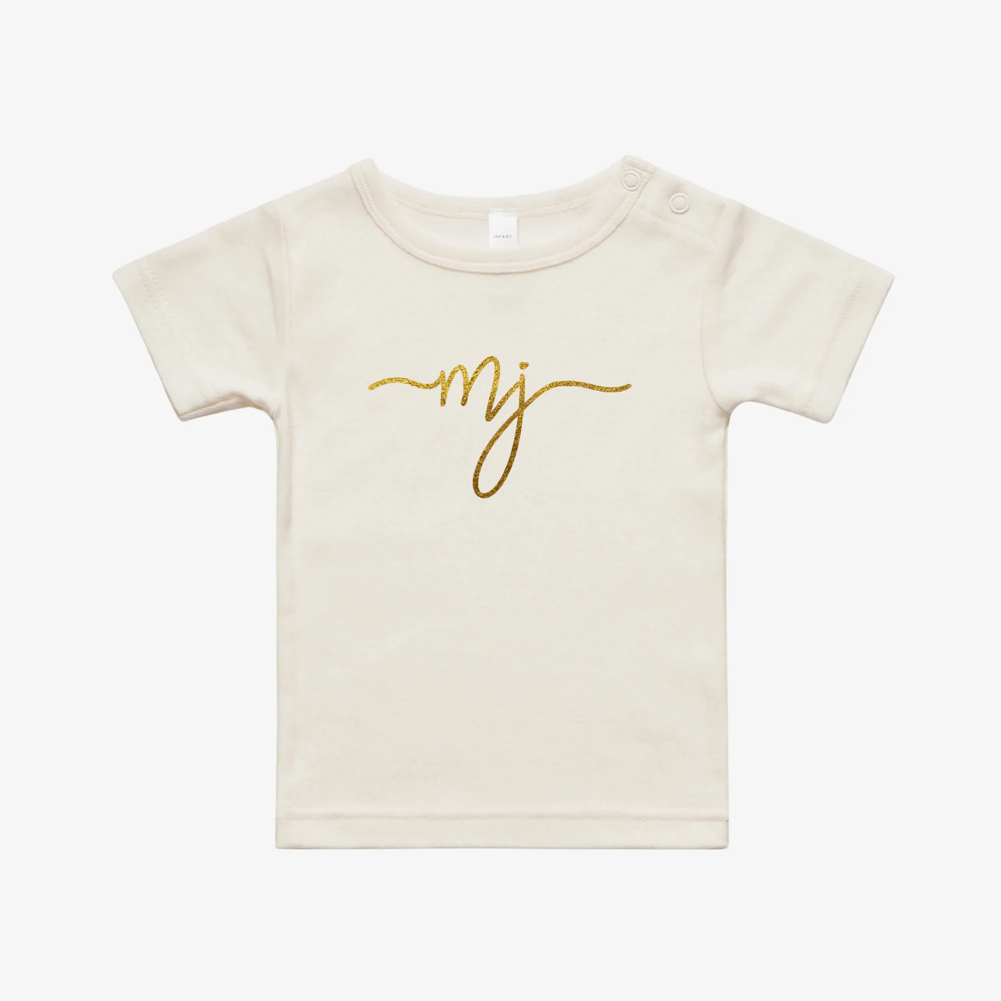 MJ | GIRLS | Organic Cotton Tee - Dust & Gold