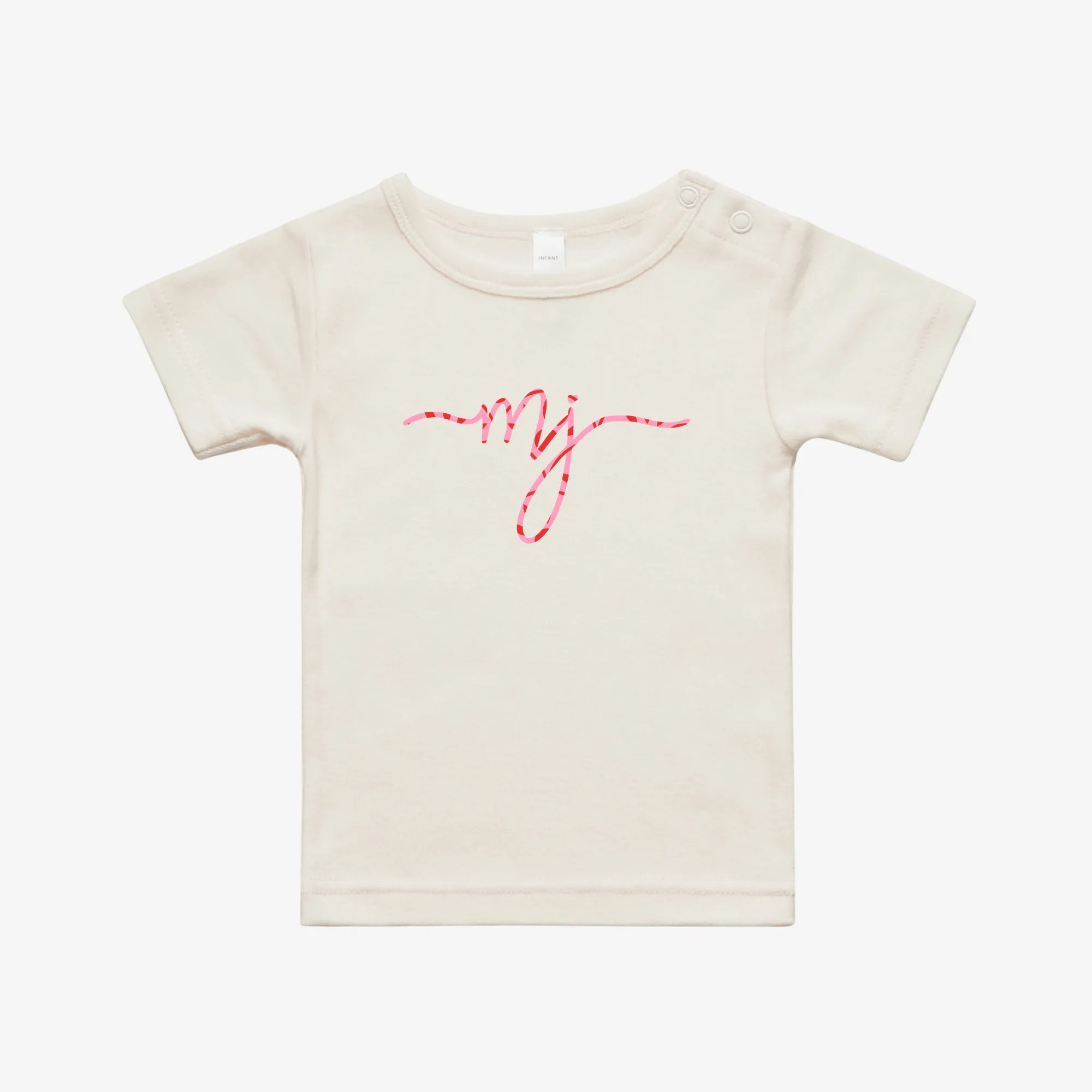 MJ | GIRLS | Organic Cotton Tee - Dust & Pink