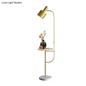 Modern Grenade Metal Floor Lamp with Tray - Perfect for Living Room