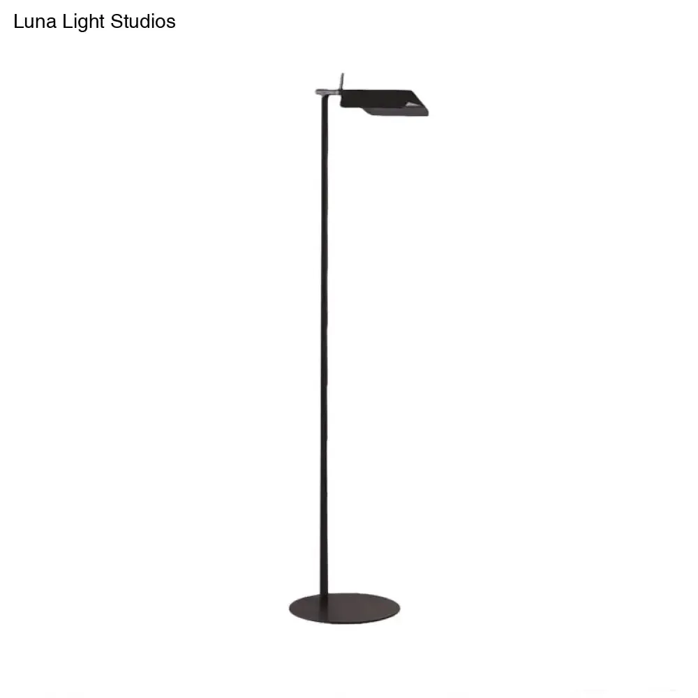 Modern Metal Floor Lamp for Bedroom- Black/White/Blue Folded Standing Light