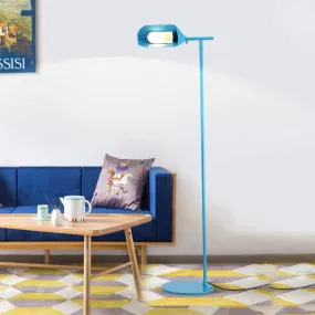 Modern Metal Floor Lamp for Bedroom- Black/White/Blue Folded Standing Light