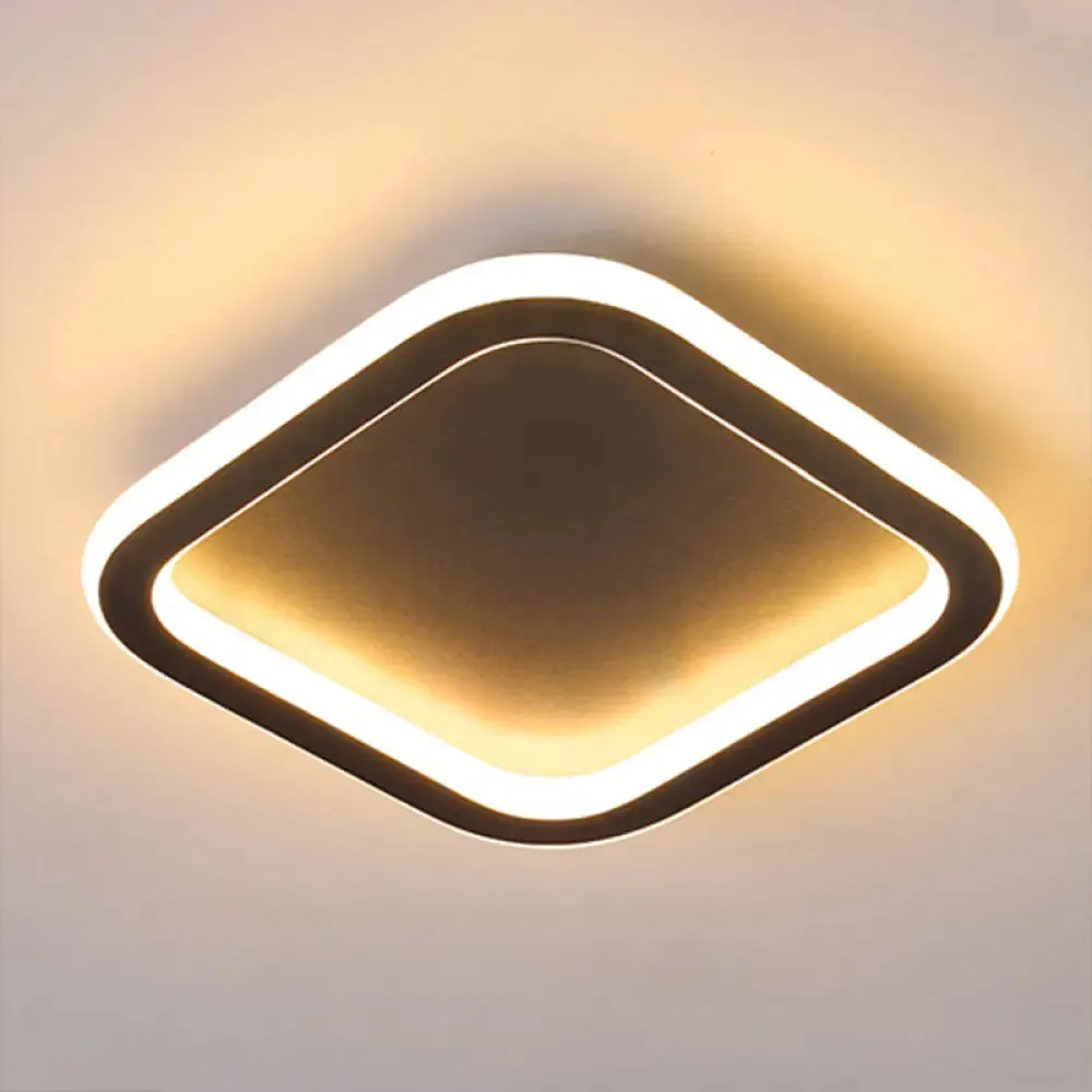 Modern Metal Geometric LED Ceiling Light Fixture | Flush Mount