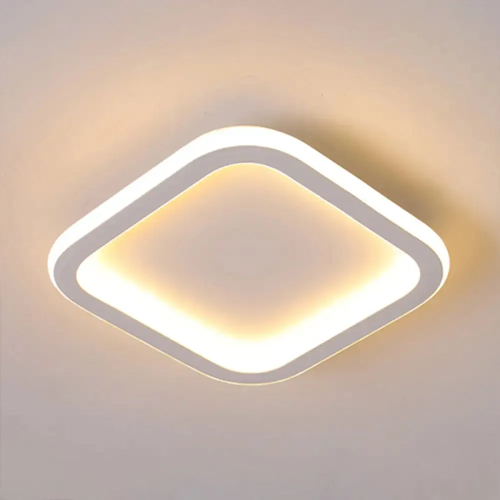 Modern Metal Geometric LED Ceiling Light Fixture | Flush Mount