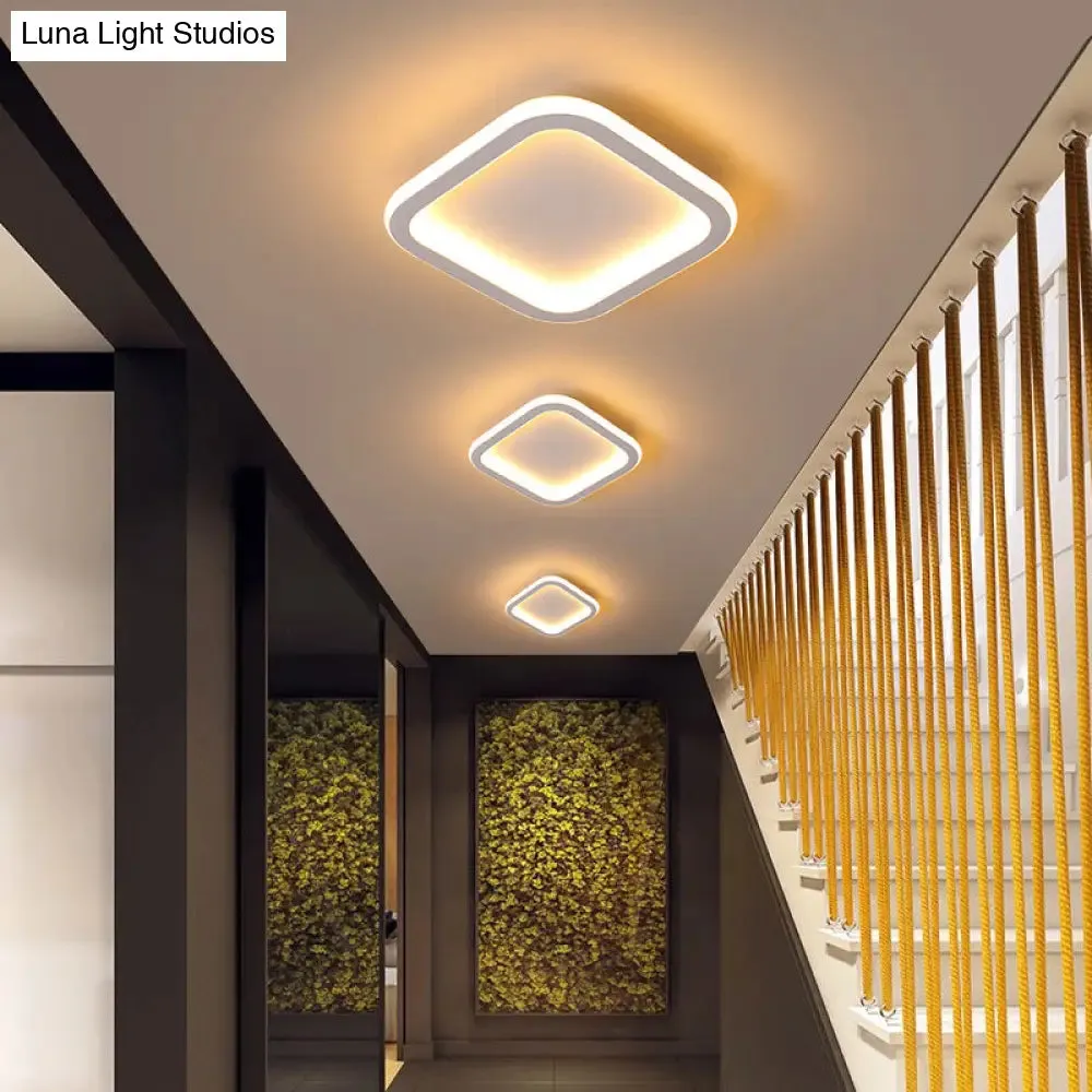 Modern Metal Geometric LED Ceiling Light Fixture | Flush Mount