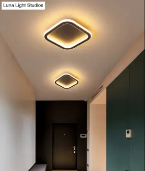 Modern Metal Geometric LED Ceiling Light Fixture | Flush Mount