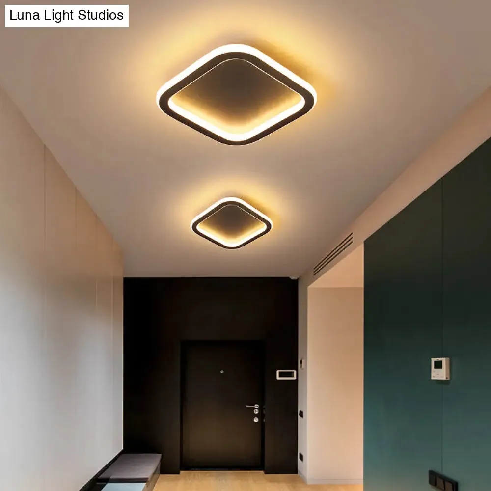 Modern Metal Geometric LED Ceiling Light Fixture | Flush Mount