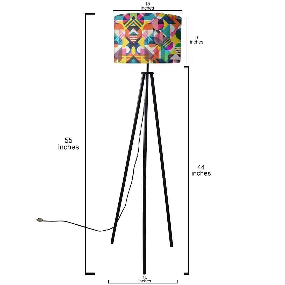 Multicolor Standing Light for Bedroom Tripod Floor Lamp