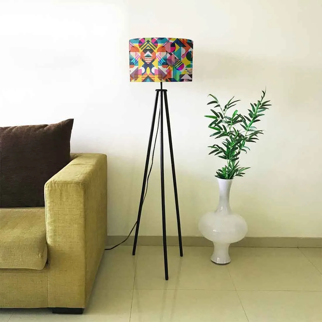 Multicolor Standing Light for Bedroom Tripod Floor Lamp